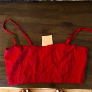 Brandy Melville Red Cropped Tank